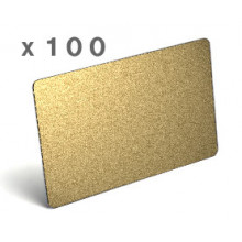 Tarjetas PVC Doradas CR-80 (Paquete 100) Tarjetas PVC Doradas CR-80 (Paquete 100)